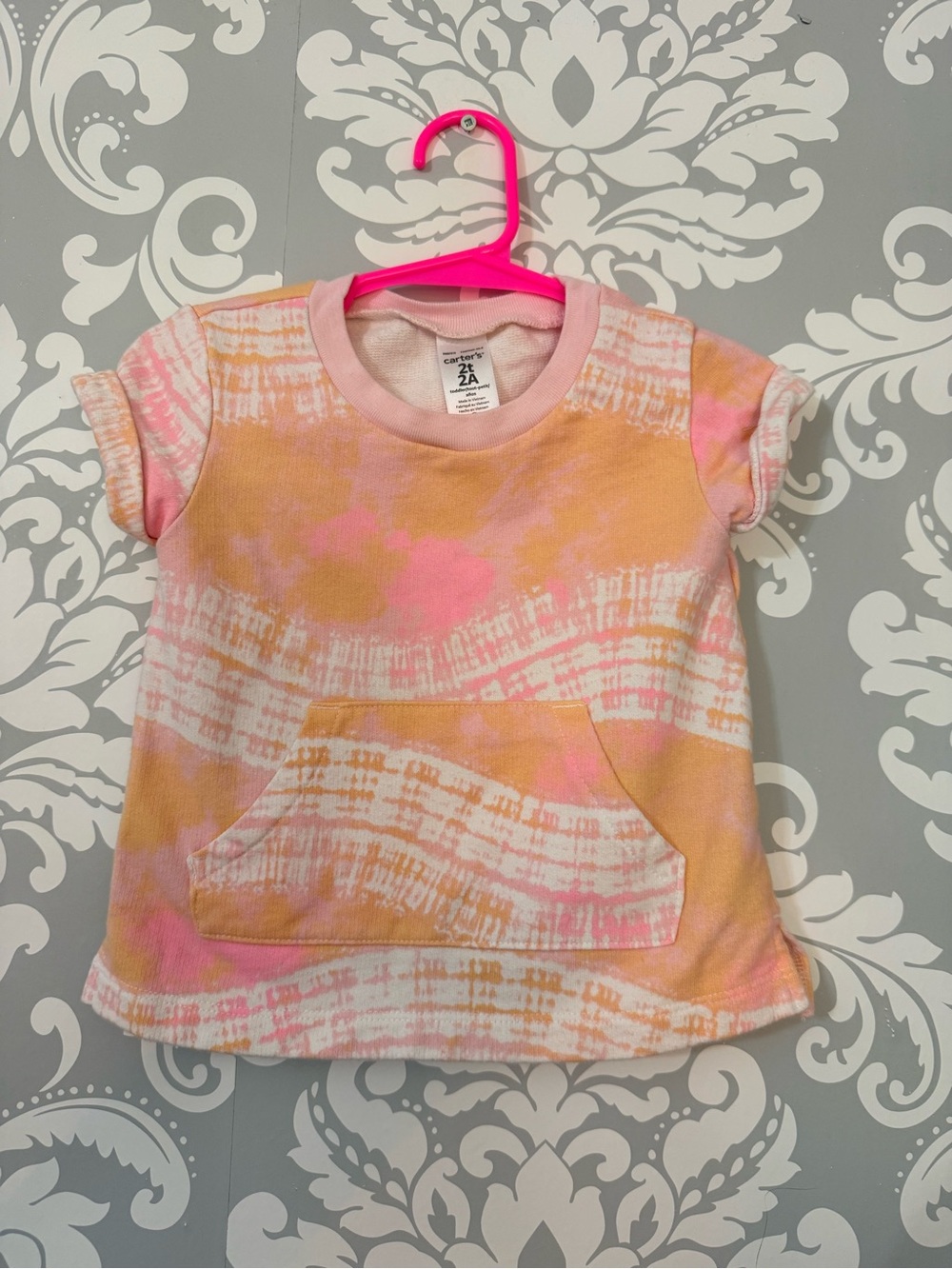 💫10/$25 • Carter's Pink & Orange Tie-Dye Short Sleeve Pullover Top